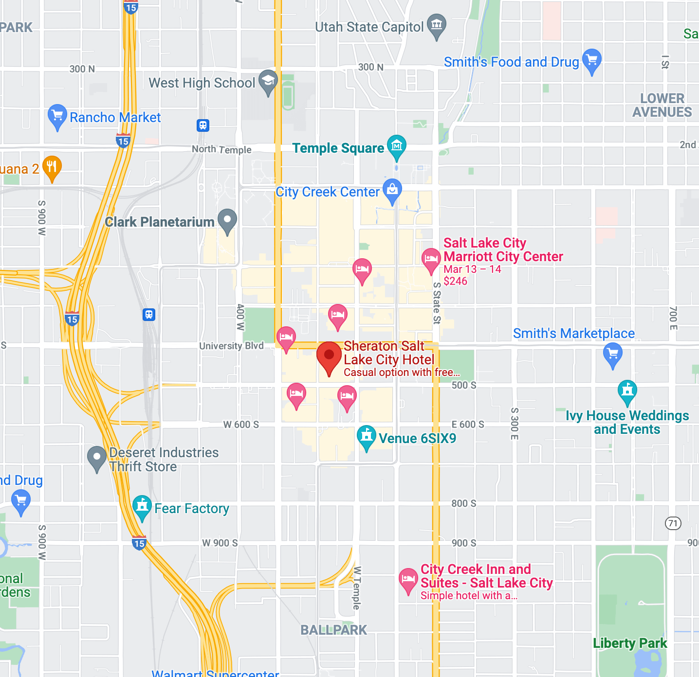 Sheraton Map Sheraton Map